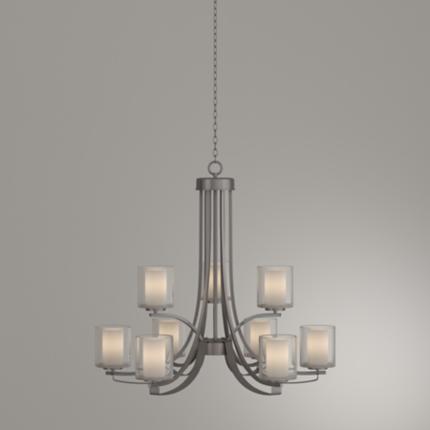 Brushed Nickel Chandeliers in Lighting Collections | Lamps Plus