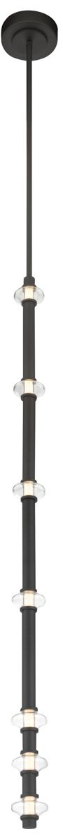 Image 3 Minka Lavery Pearl LED 2.5in Dark Matte Black Mini Pendant with Glass Shade more views