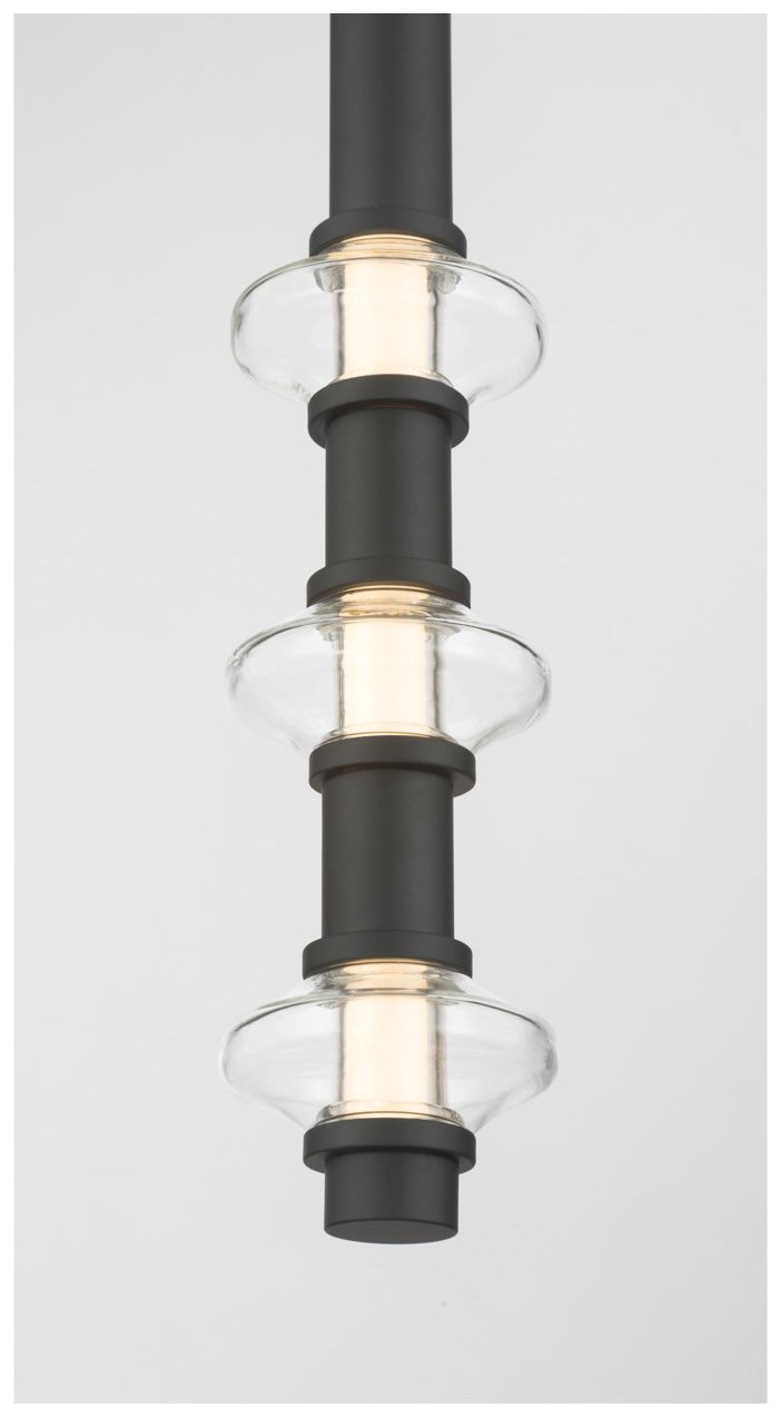 Image 5 Minka Lavery Pearl LED 2.5in Dark Matte Black Mini Pendant with Glass Shade more views