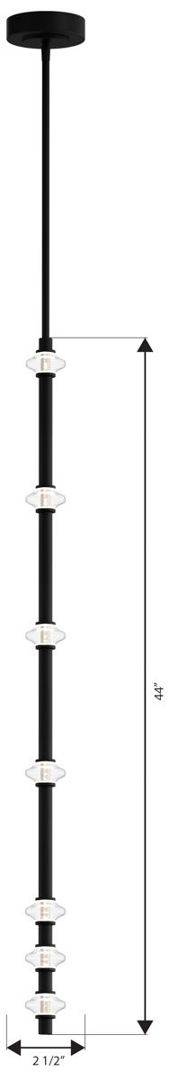 Minka Lavery Pearl LED 2.5in Dark Matte Black Mini Pendant with Glass Shade