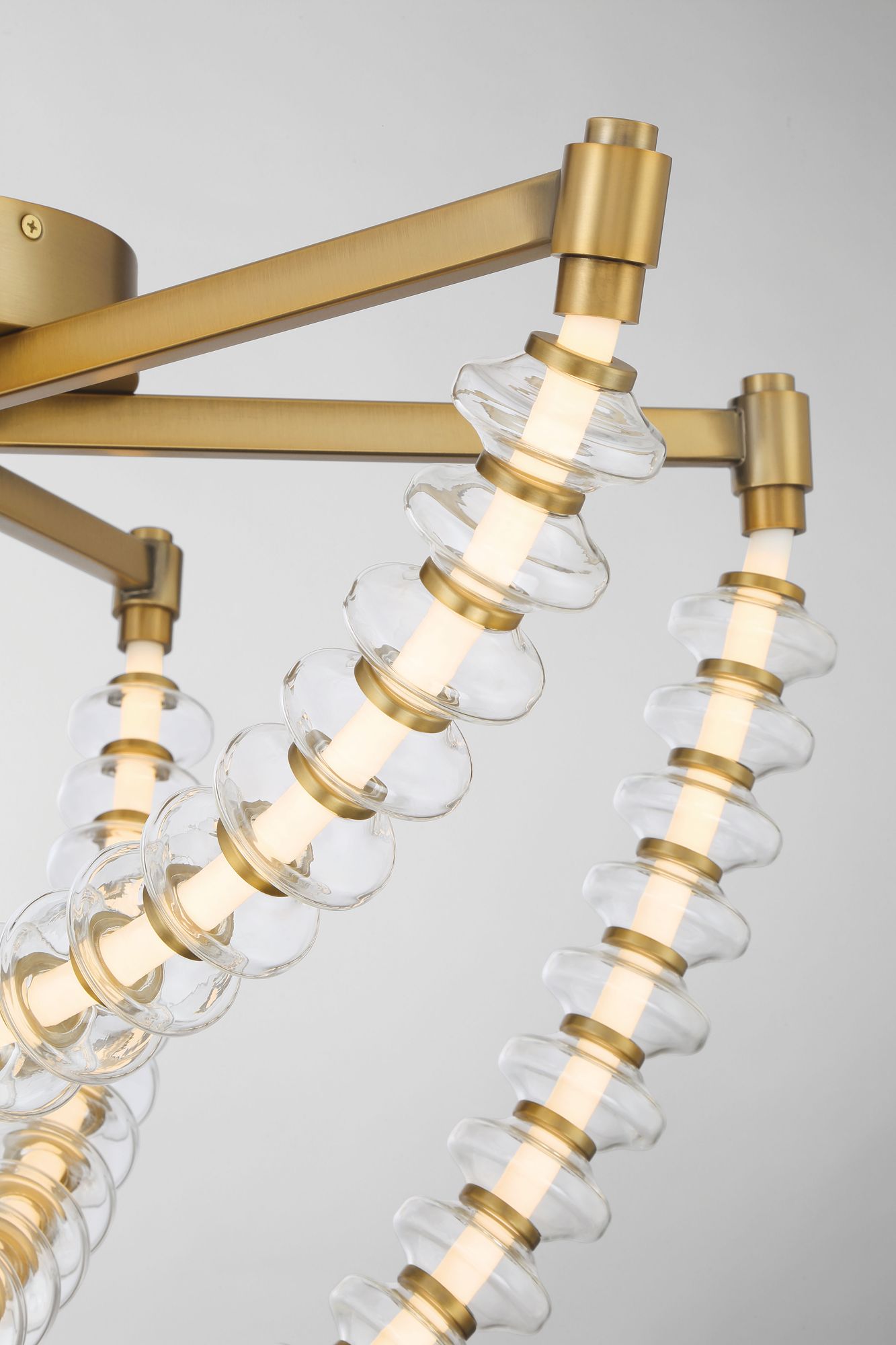Image 7 Minka-Lavery Pearl LED 28-in Legacy Brass Flush Mount with Glass Shade more views
