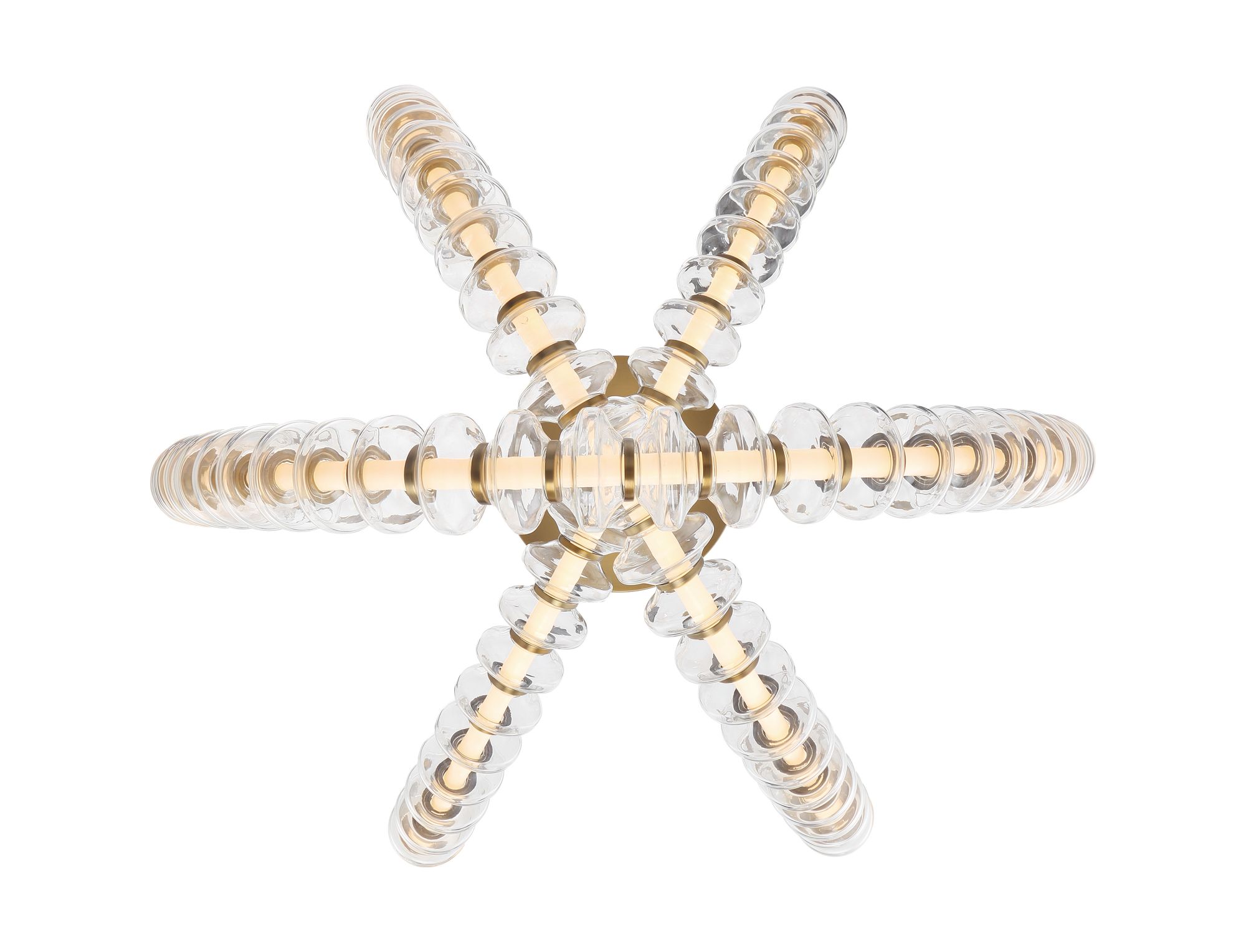 Minka-Lavery Pearl LED 28-in Legacy Brass Flush Mount with Glass Shade