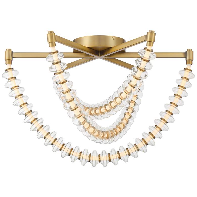 Image 1 Minka-Lavery Pearl LED 28-in Legacy Brass Indoor Flush Mount