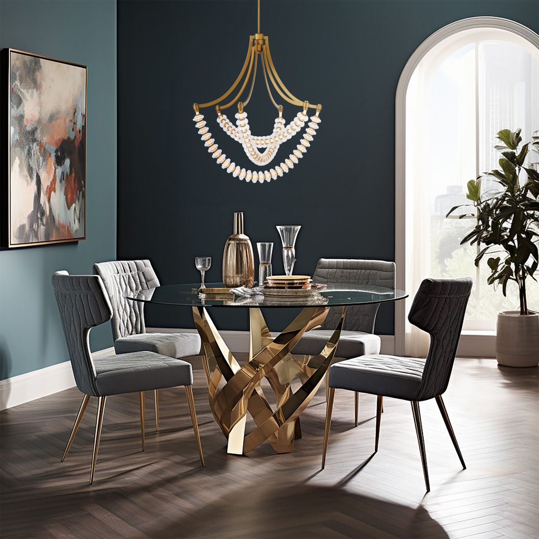 Image 4 Minka-Lavery Pearl LED 29.25-in Legacy Brass Chandelier with Glass Shade more views