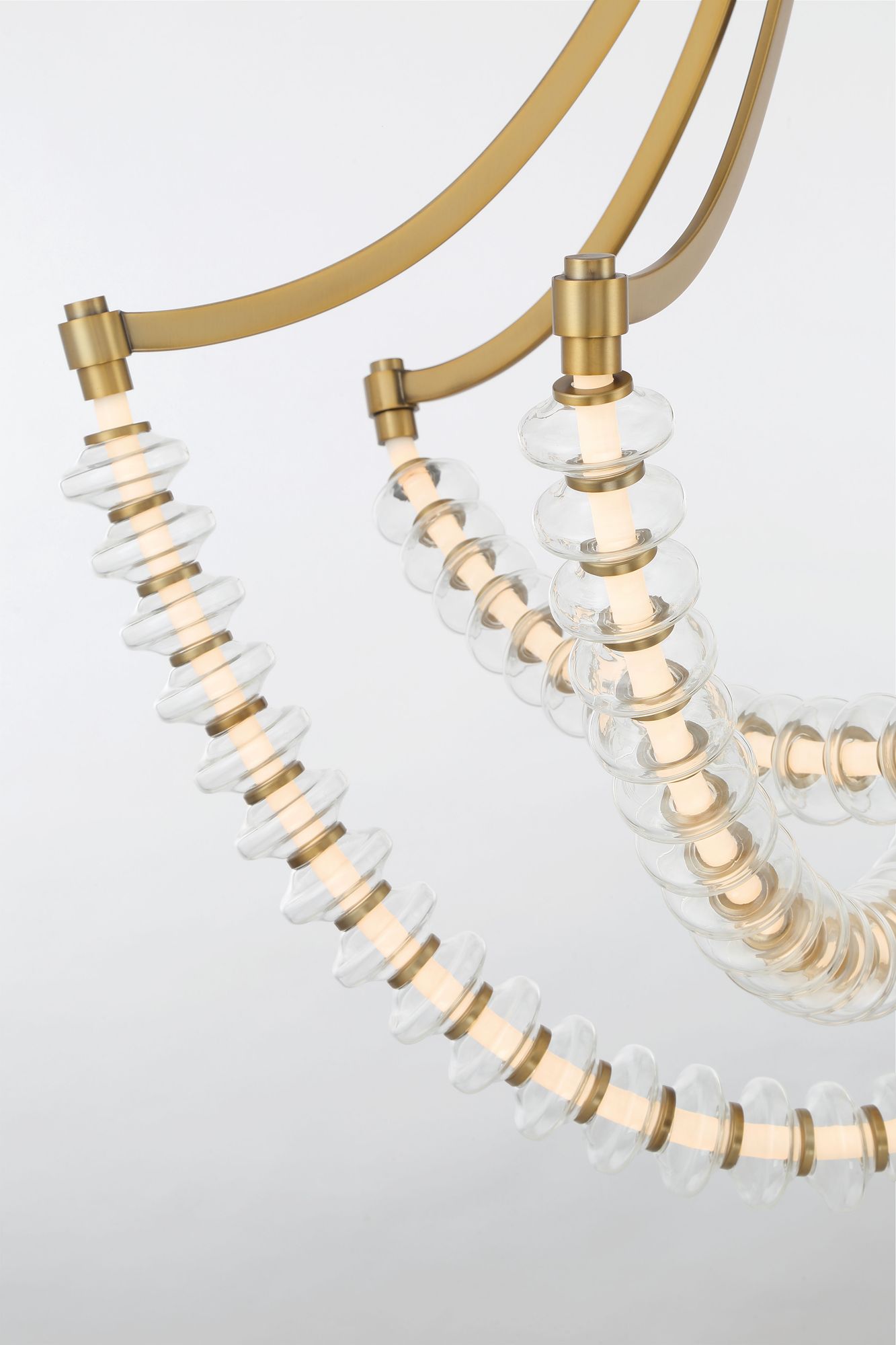 Image 7 Minka-Lavery Pearl LED 29.25-in Legacy Brass Chandelier with Glass Shade more views