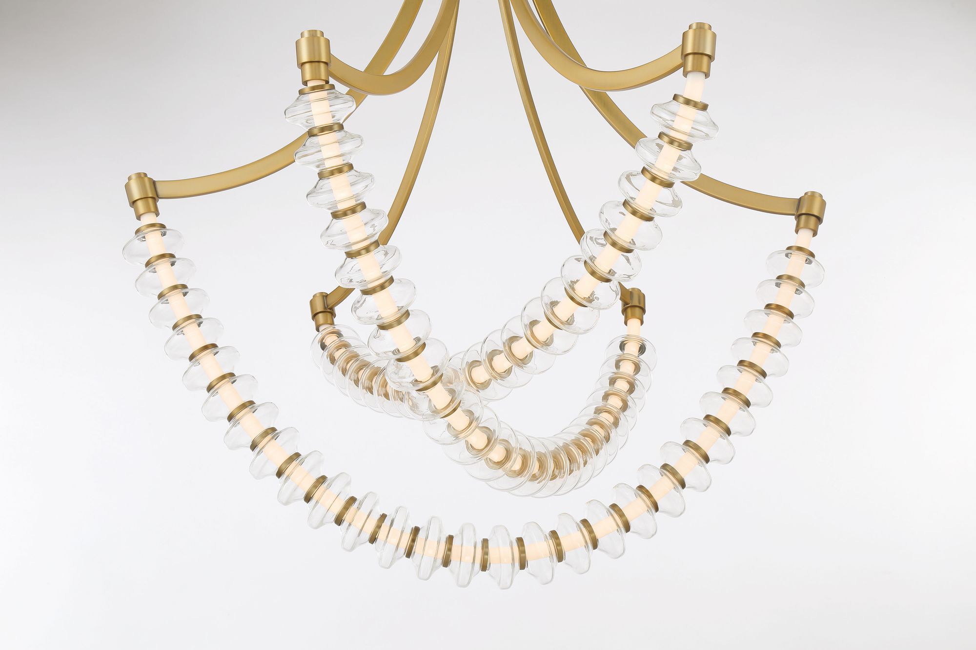 Minka-Lavery Pearl LED 29.25-in Legacy Brass Indoor Chandelier