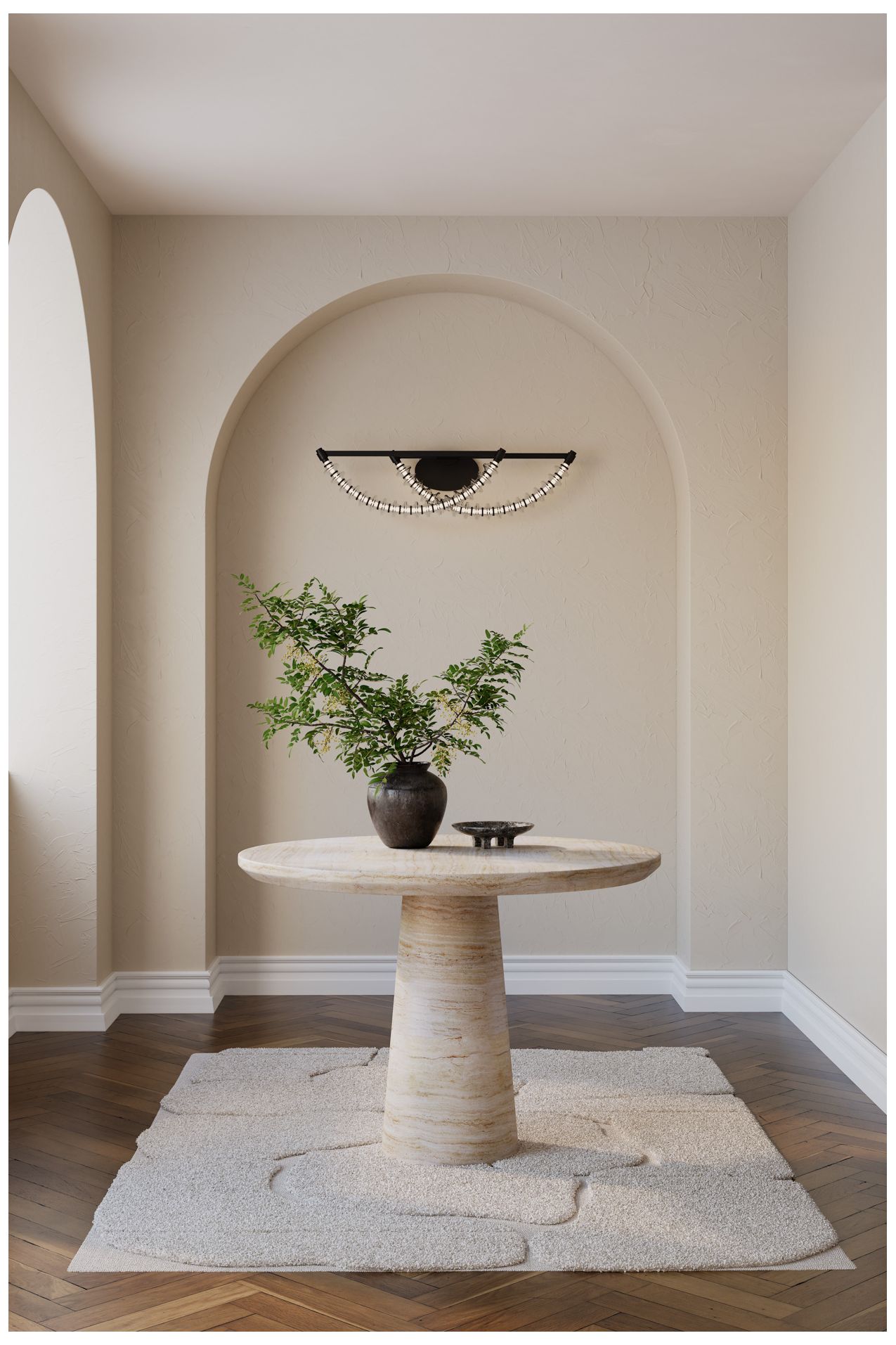 Thumbnail4 of Minka Lavery Pearl LED 36-in Dark Matte Black Vanity Light with Glass Shade more views