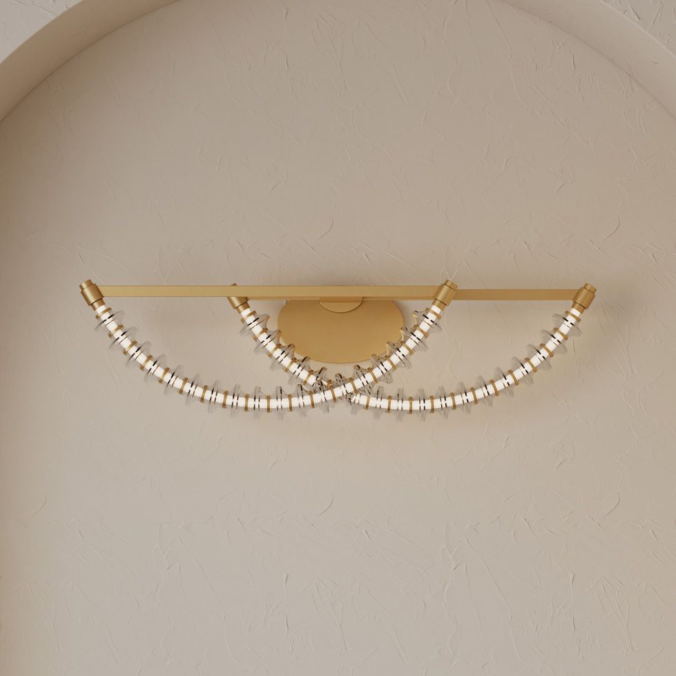 Minka Lavery Pearl LED 36-in Legacy Brass Vanity Light with Glass Shade