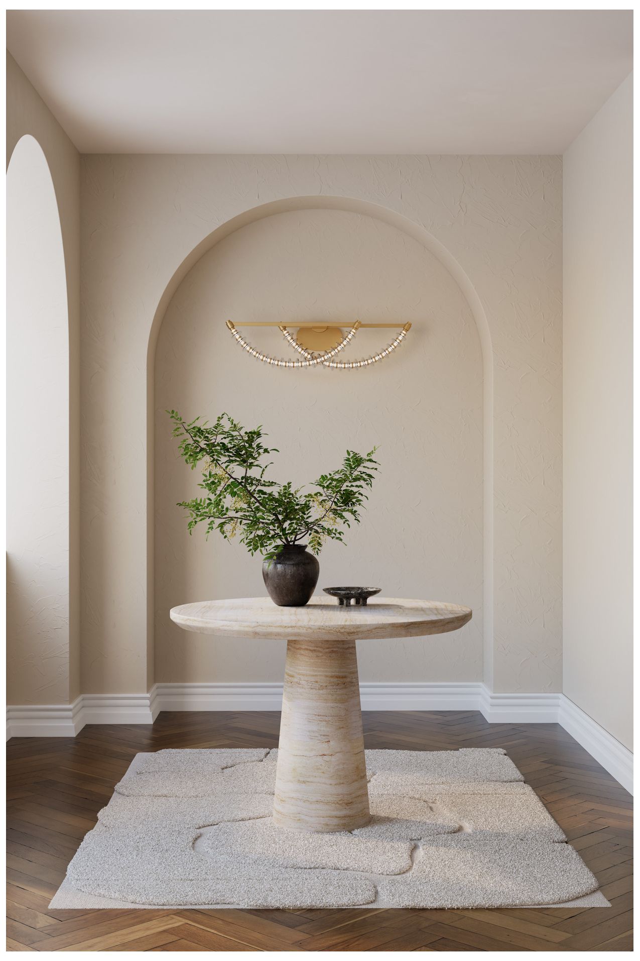 Image 4 Minka Lavery Pearl LED 36-in Legacy Brass Vanity Light with Glass Shade more views