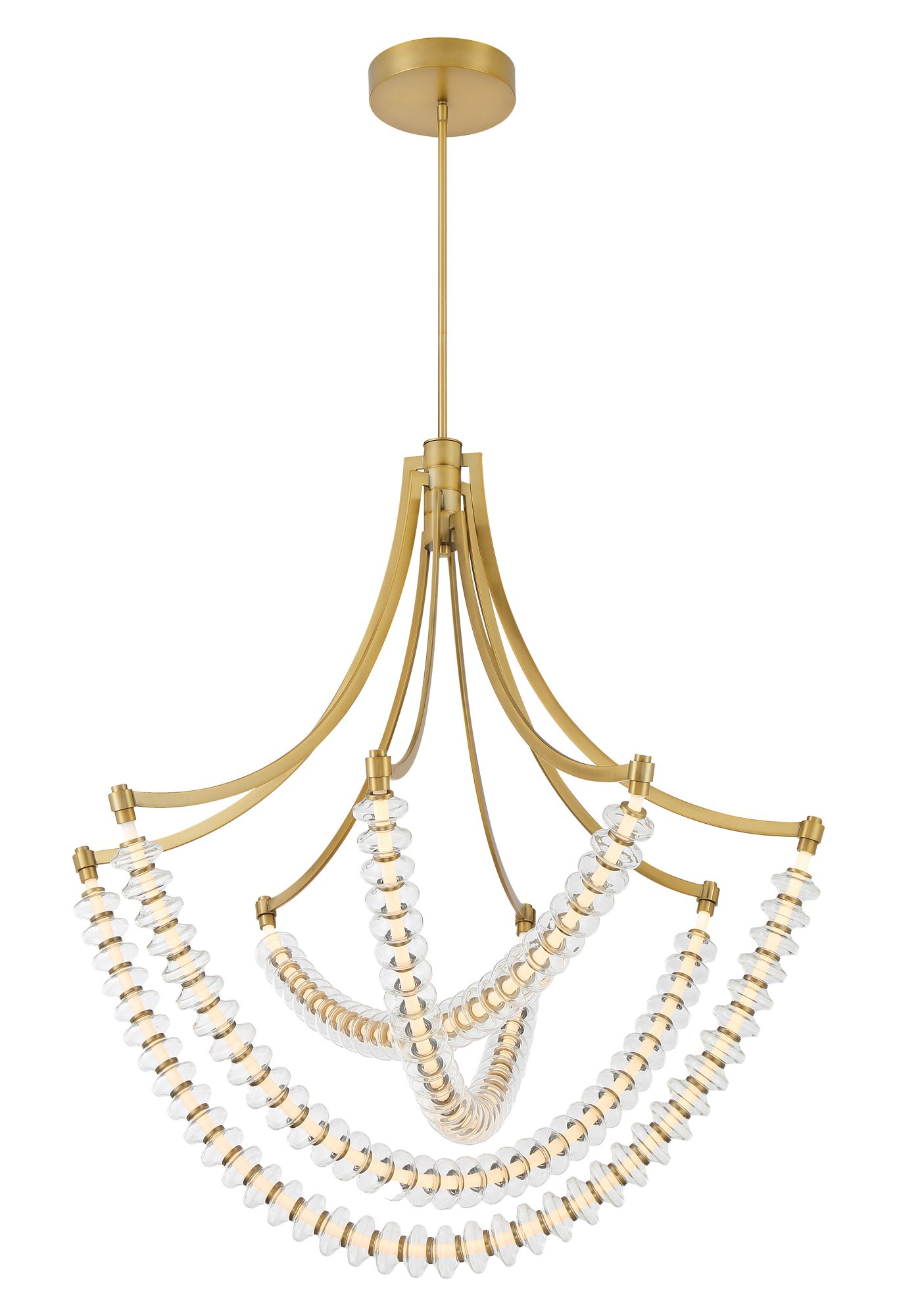 Image 7 Minka-Lavery Pearl LED 39.25-in Legacy Brass Chandelier with Glass Shade more views
