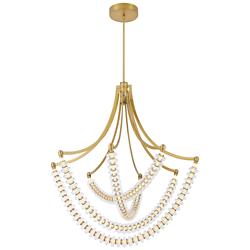Minka-Lavery Pearl LED 39.25-in Legacy Brass Indoor Chandelier