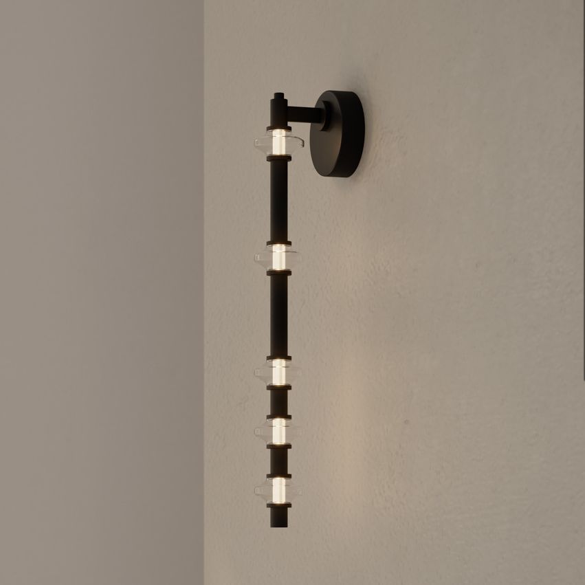 Minka Lavery Pearl LED 4.5-in Dark Matte Black Wall Sconce with Glass Shade