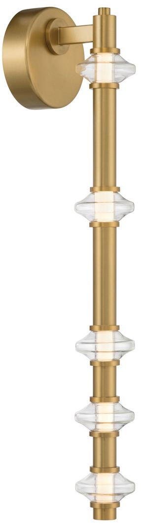 Image 3 Minka Lavery Pearl LED 4.5-in Legacy Brass Wall Sconce with Glass Shade more views