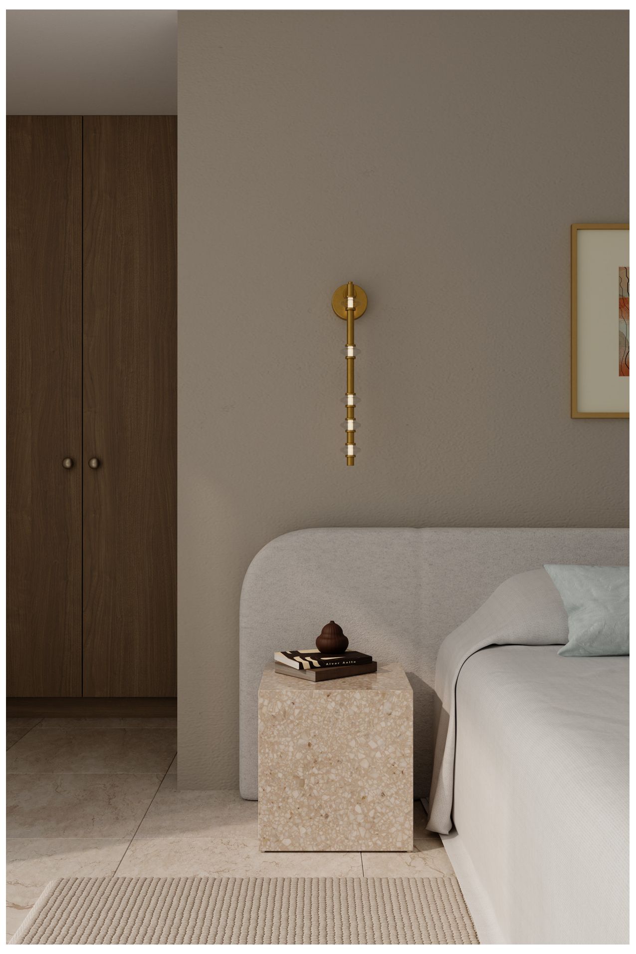 Image 4 Minka Lavery Pearl LED 4.5-in Legacy Brass Wall Sconce with Glass Shade more views