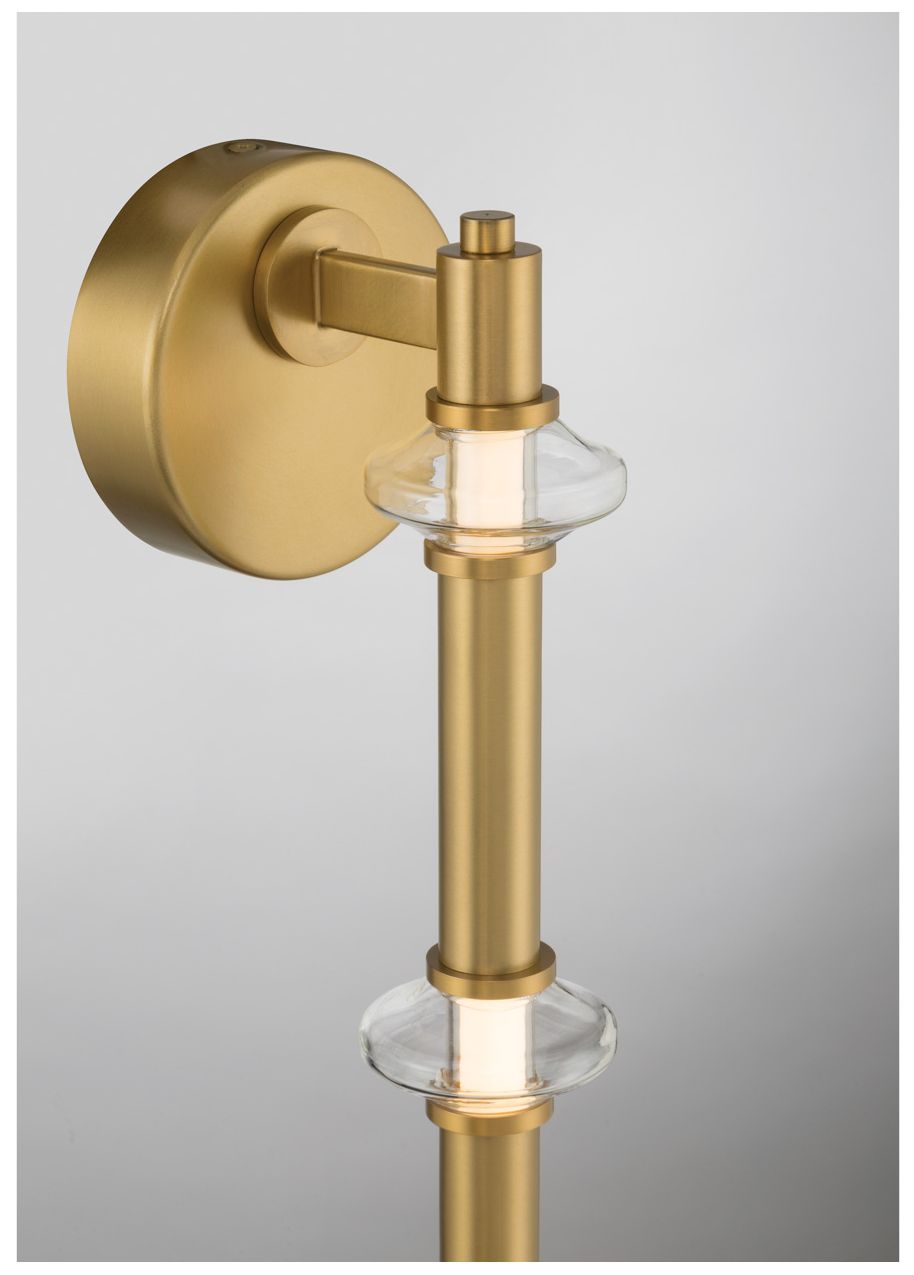 Image 5 Minka Lavery Pearl LED 4.5-in Legacy Brass Wall Sconce with Glass Shade more views
