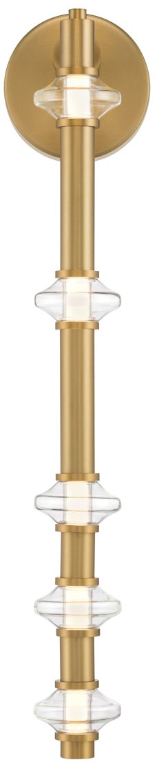 Image 6 Minka Lavery Pearl LED 4.5-in Legacy Brass Wall Sconce with Glass Shade more views