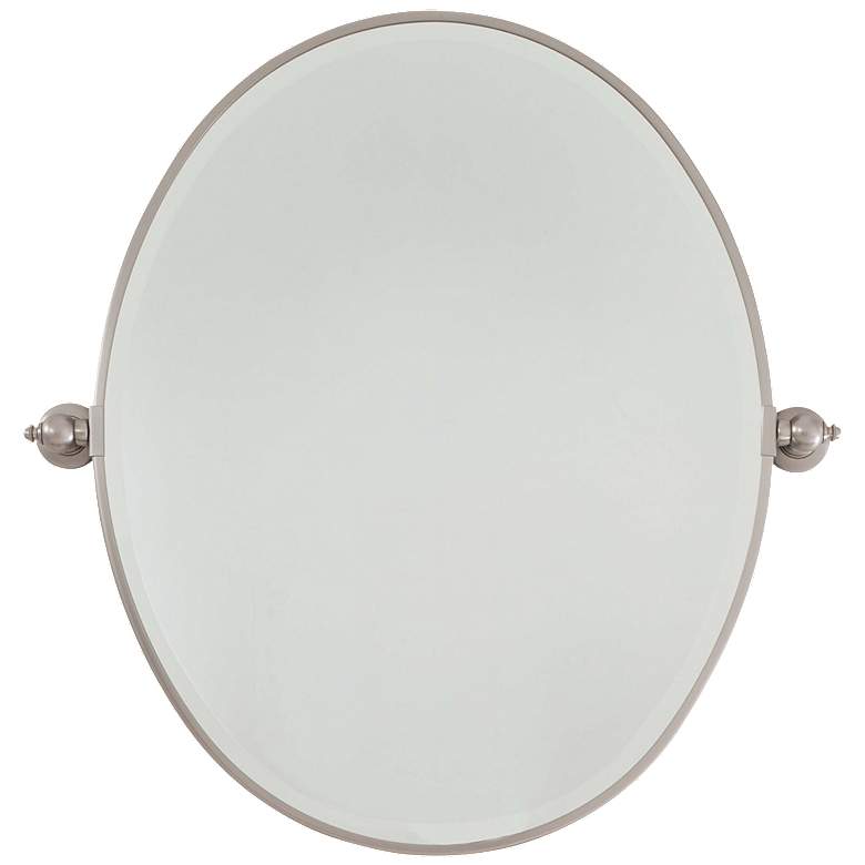 Image 1 Minka-Lavery Pivoting Mirrors 31-inch Brushed Nickel Oval Mirror