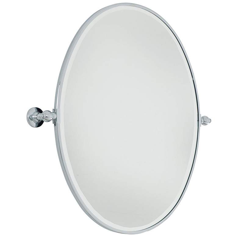 Image 1 Minka-Lavery Pivoting Mirrors 31-inch Chrome Oval Mirror