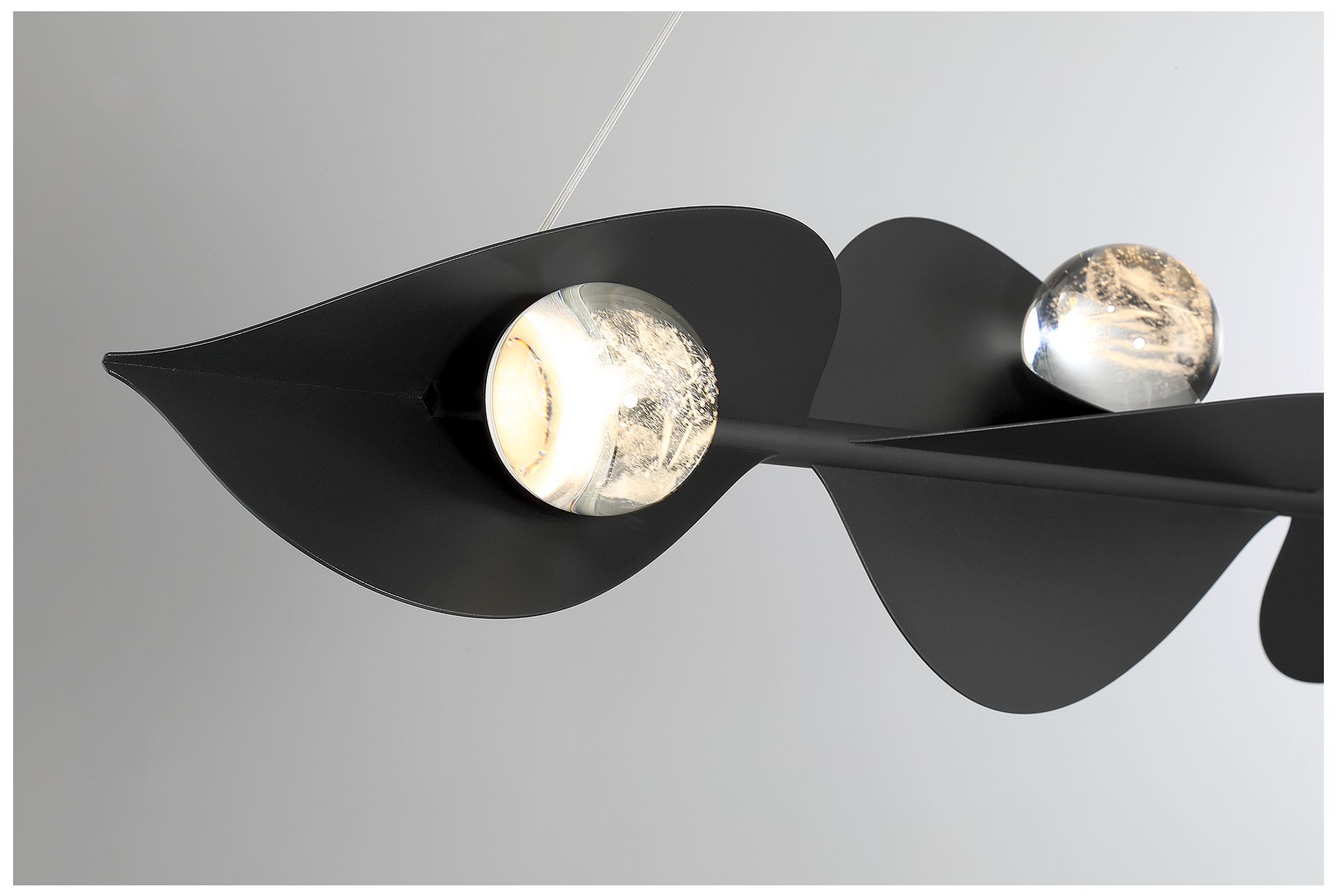 Image 7 Minka Lavery Pod LED 61.75-in Coal Black Linear Chandelier with Shade more views