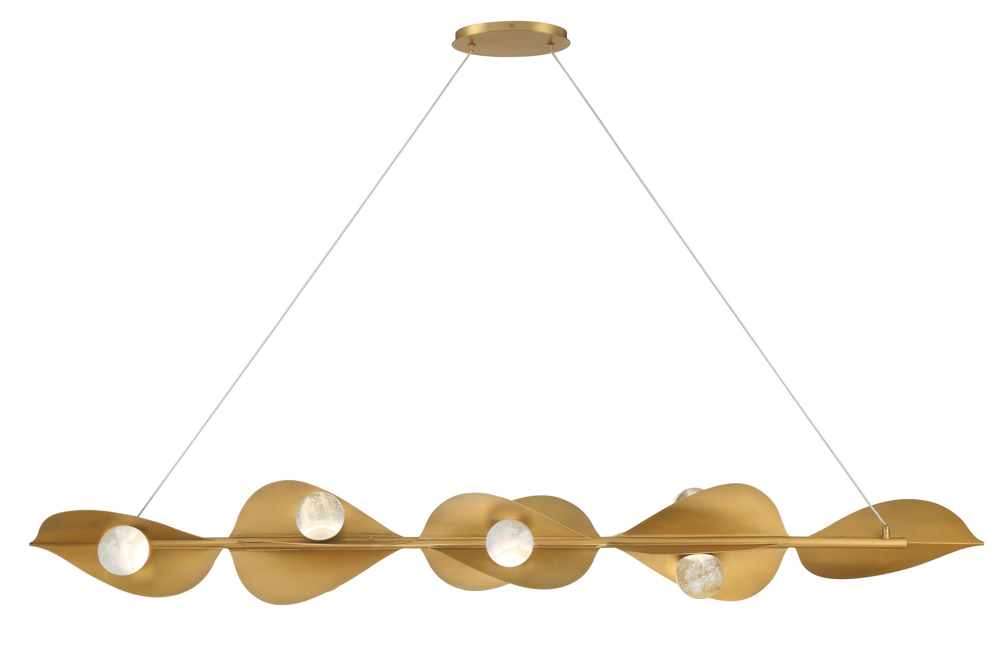Image 3 Minka-Lavery Pod LED 61.75-in Legacy Brass Linear Chandelier with Shades more views