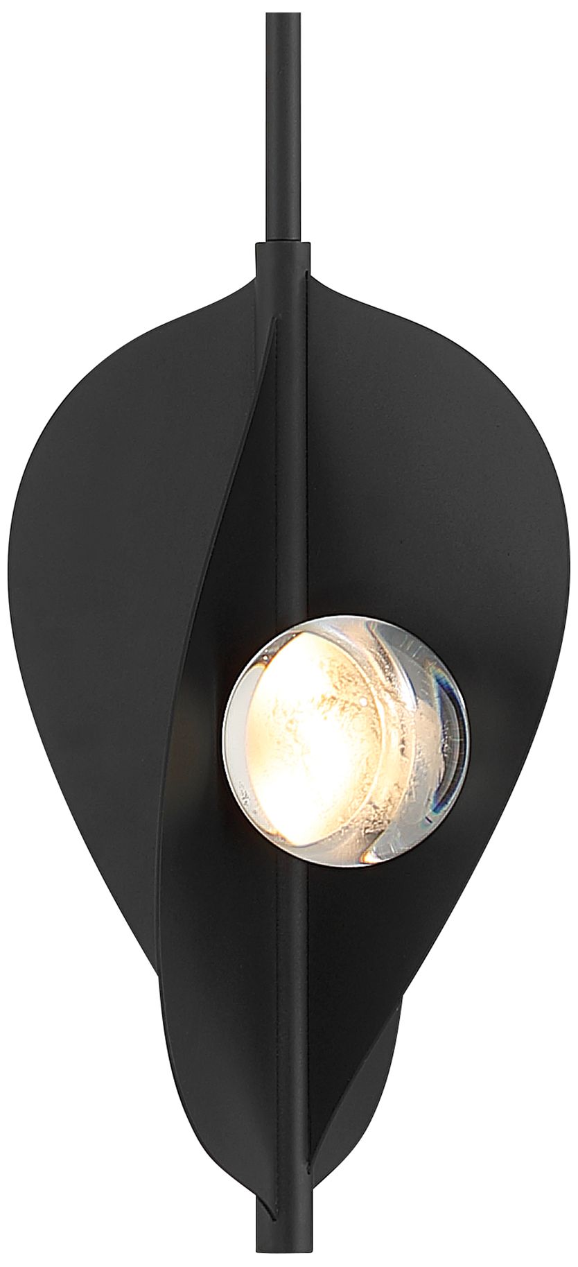 Minka Lavery Pod LED 8.25-in Sand Coal Black Pendant with Glass Shade