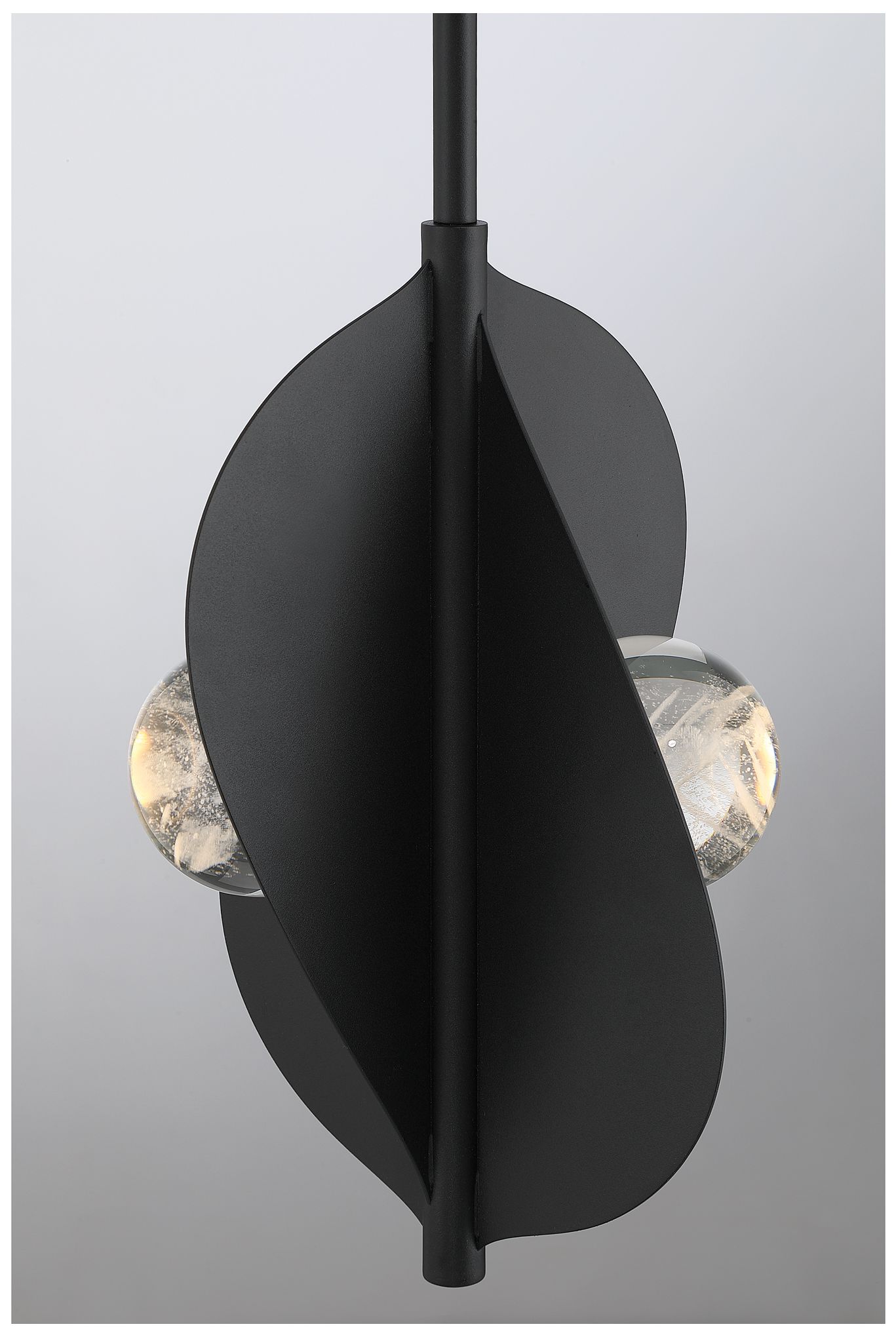 Image 7 Minka Lavery Pod LED 8.25-in Sand Coal Black Pendant with Glass Shade more views