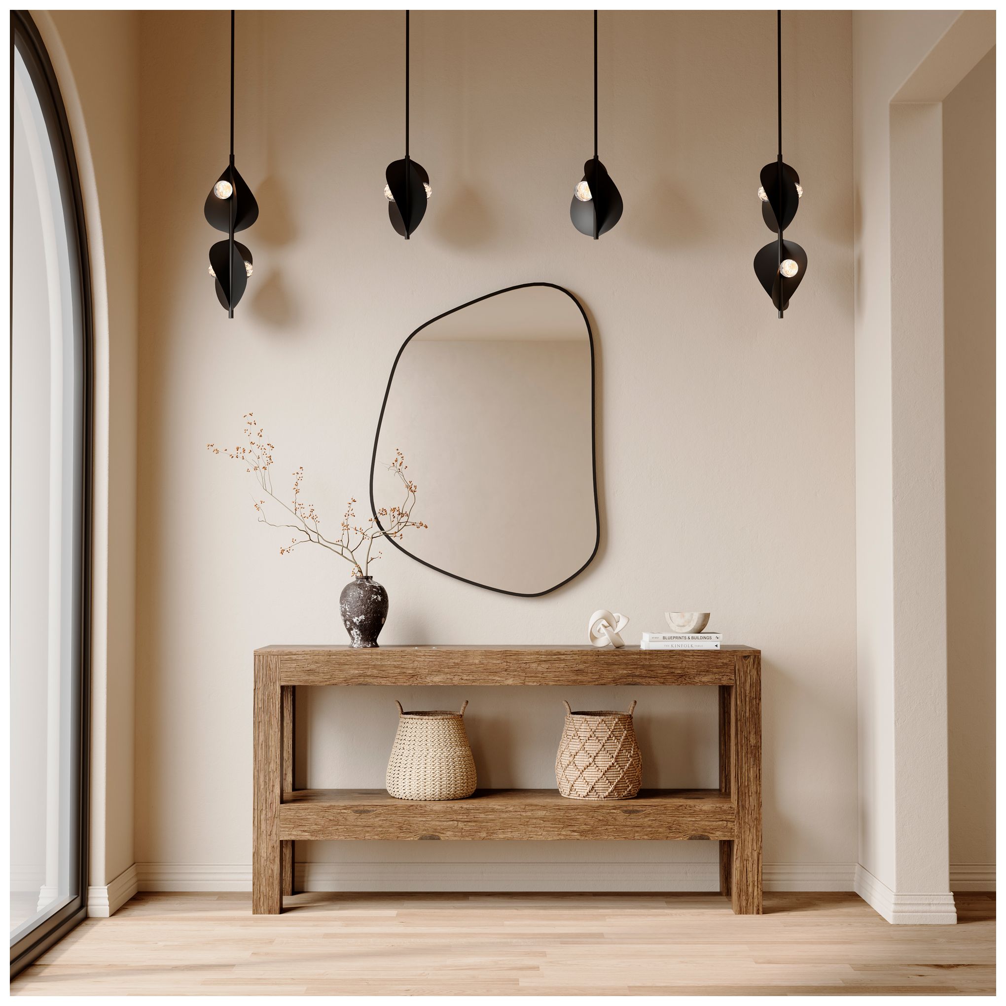 Thumbnail4 of Minka Lavery Pod LED 8.25-in Sand Coal Black Pendant with Glass Shade more views