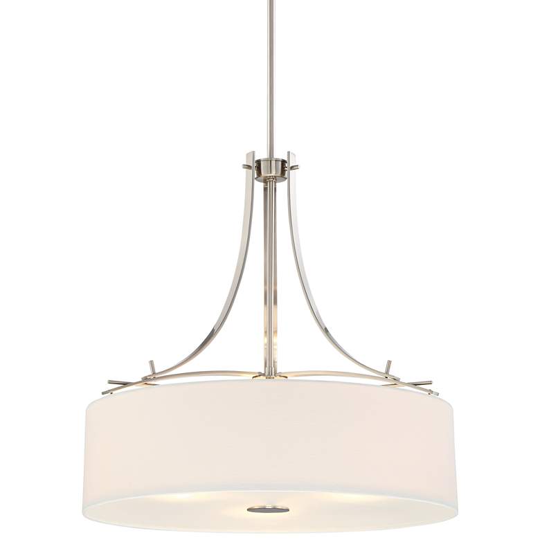 Image 2 Minka Lavery Poleis 20 inch Wide 3-Light Brushed Nickel Pendant Light