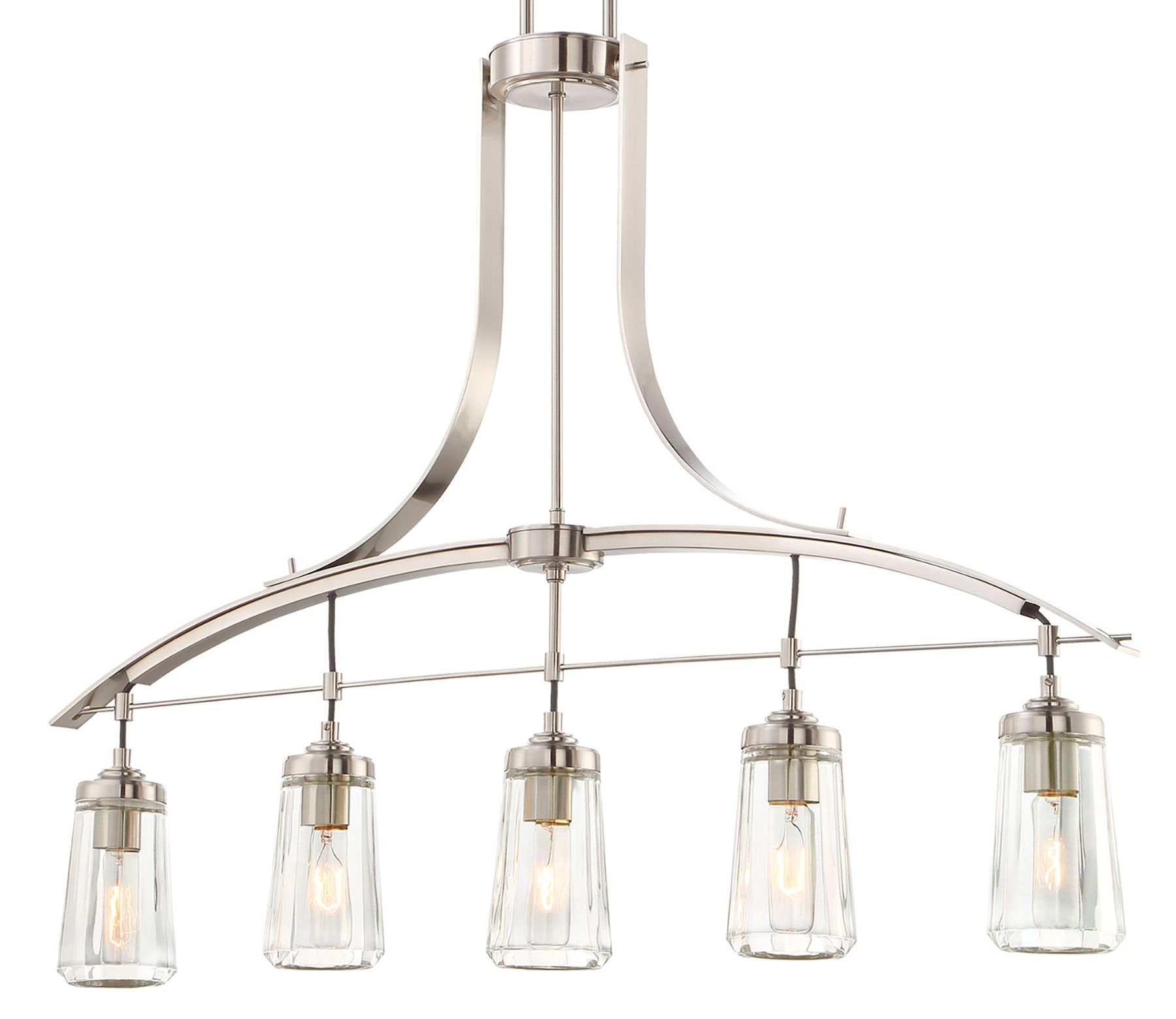 Image 3 Minka-Lavery Poleis 5-Light Brushed Nickel Island Chandelier more views