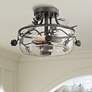Thumbnail1 of Minka-Lavery Ponderosa Ridge 3-Light Weathered Spruce and Silver Semi-Flush