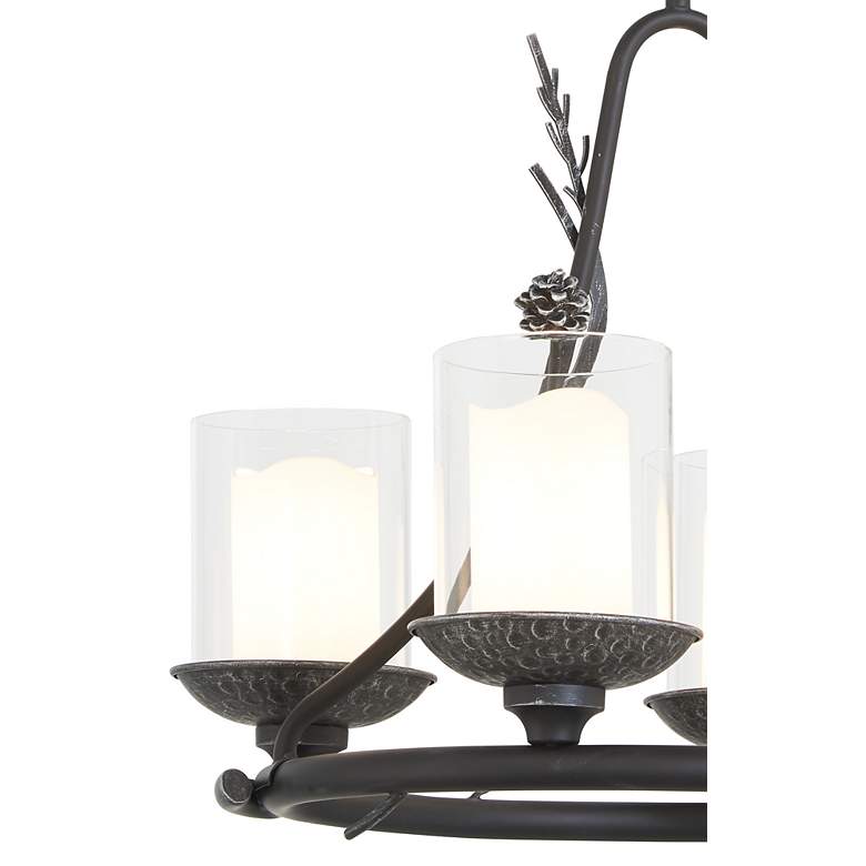 Image 3 Minka-Lavery Ponderosa Ridge 4-Light Spruce and Silver Chandelier more views