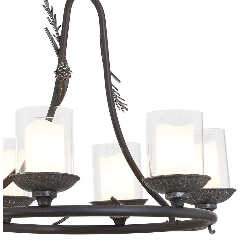 Image 3 Minka-Lavery Ponderose Ridge 6-Light Spruce and Silver Chandelier more views