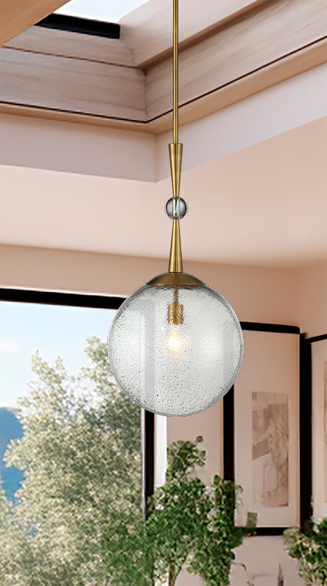 Minka-Lavery Populuxe 1-Light Oxidized Aged Brass Pendant