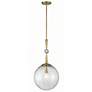 2_Minka-Lavery Populuxe 13 3/4" Oxidized Aged Brass Seeded Glass Pendant