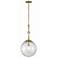 Minka-Lavery Populuxe 13 3/4" Oxidized Aged Brass Seeded Glass Pendant