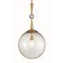 3_Minka-Lavery Populuxe 13 3/4" Oxidized Aged Brass Seeded Glass Pendant more views