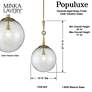 5_Minka-Lavery Populuxe 13 3/4" Oxidized Aged Brass Seeded Glass Pendant more views