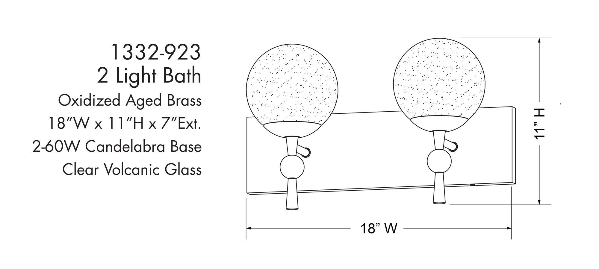 Minka-Lavery Populuxe 2-Light Oxidized Aged Brass Bath Vanity