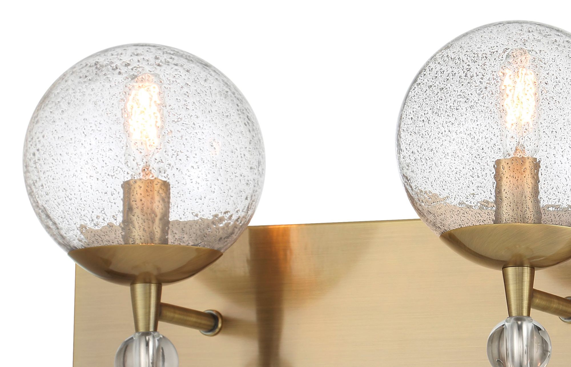 Image 3 Minka-Lavery Populuxe 3-Light Oxidized Aged Brass Vanity with Glass Shades more views