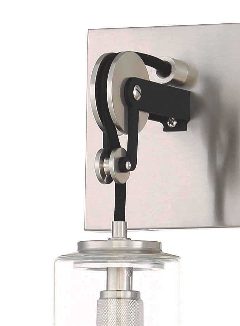 Image 3 Minka-Lavery Pullman Junction 2-Light Brushed Nickel and Coal Bath more views