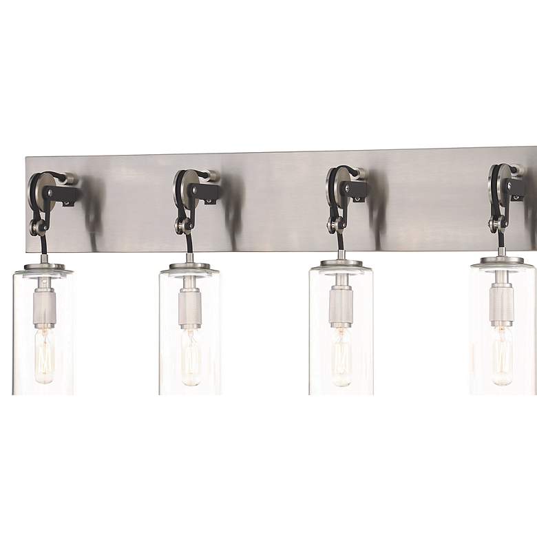 Image 2 Minka Lavery Pullman Junction 29" Brushed Nickel 4-Light Bath Light more views