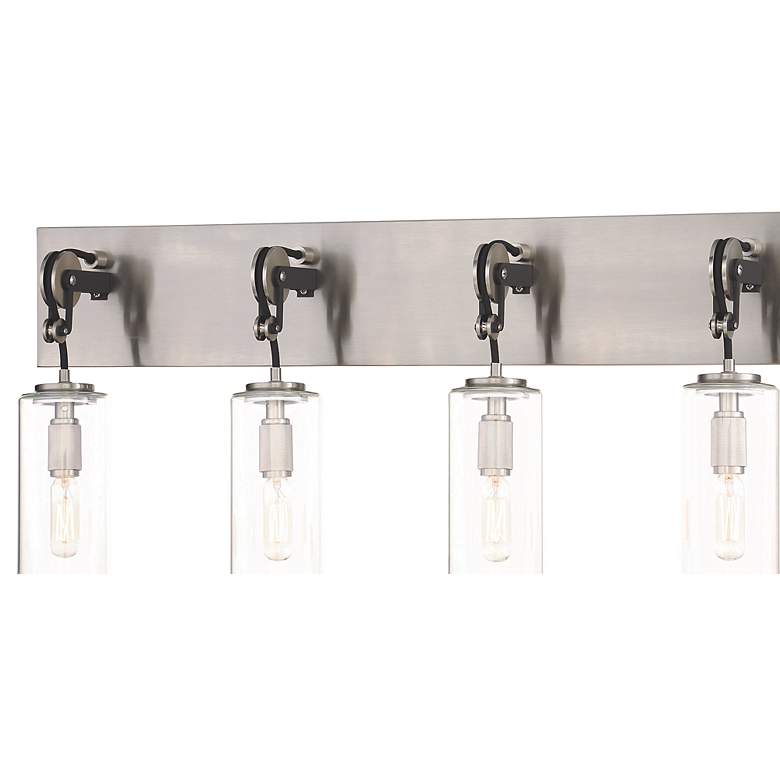 Image 2 Minka Lavery Pullman Junction 29 inch Brushed Nickel 4-Light Bath Light more views