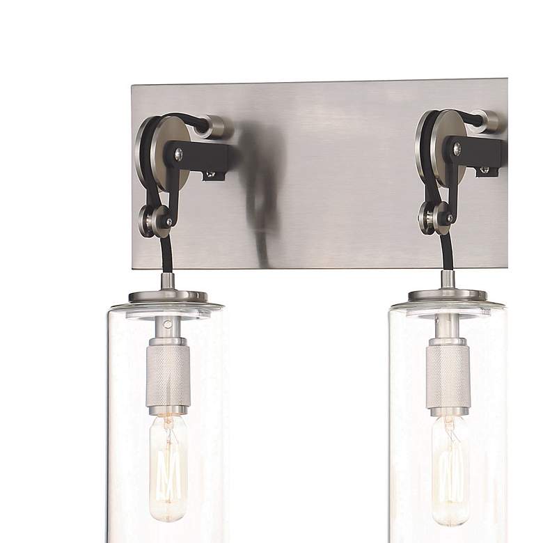 Image 3 Minka Lavery Pullman Junction 29" Brushed Nickel 4-Light Bath Light more views