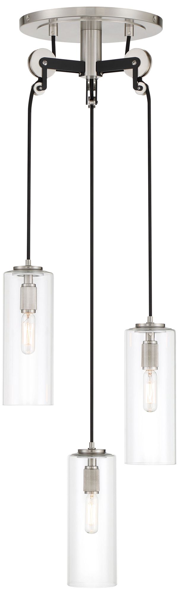 Minka-Lavery Pullman Junction 3-Light Coal and Nickel Pendant