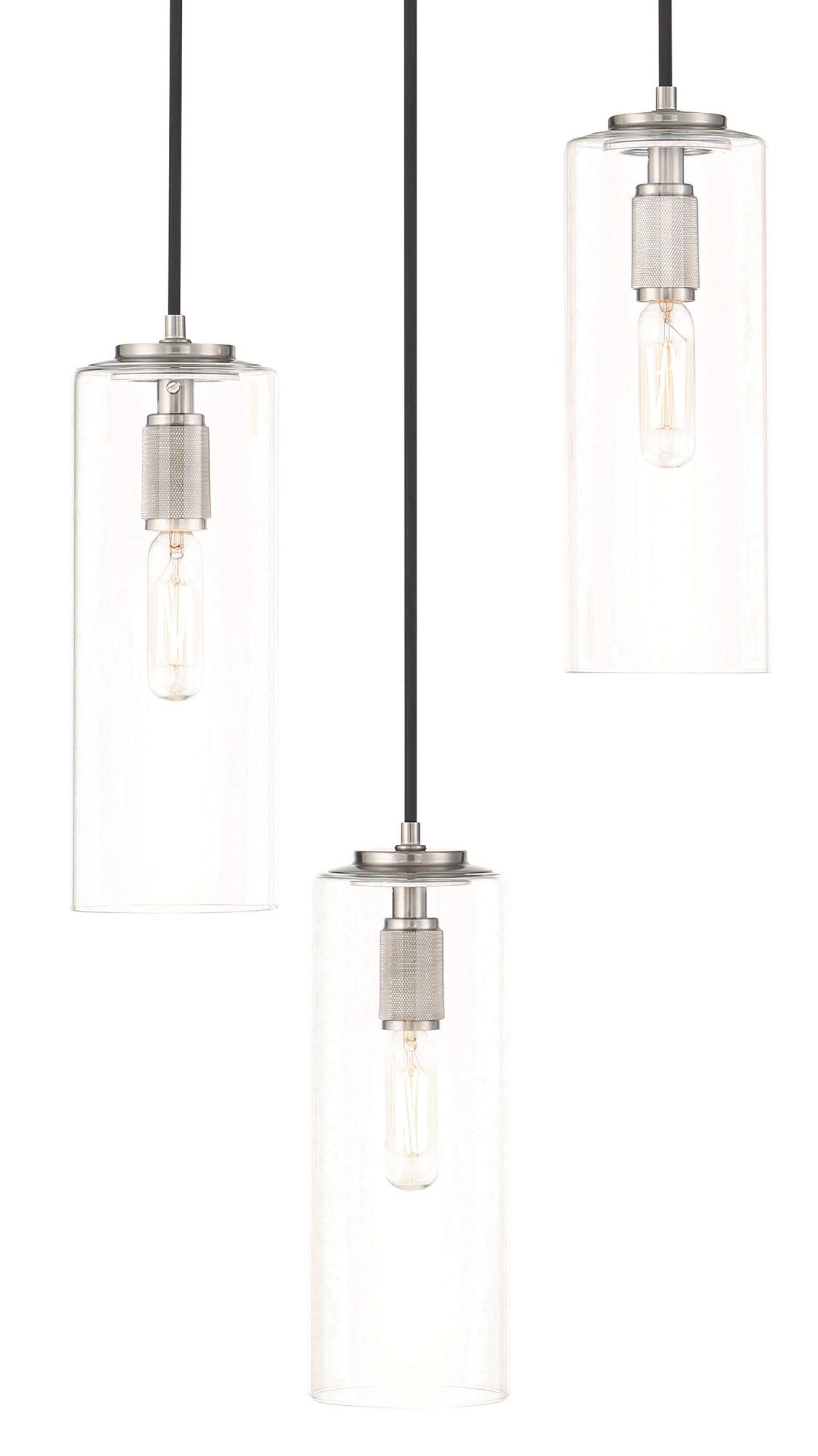 Image 3 Minka-Lavery Pullman Junction 3-Light Coal and Nickel Pendant more views
