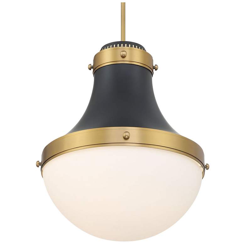 Image 2 Minka Lavery Purelight 1-Light 16.25-in Brass and Black Pending Lighting