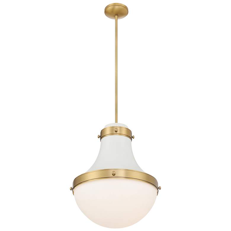 Image 2 Minka Lavery Purelight 1-Light 16.25-in Brass and Cream Pending Lighting more views
