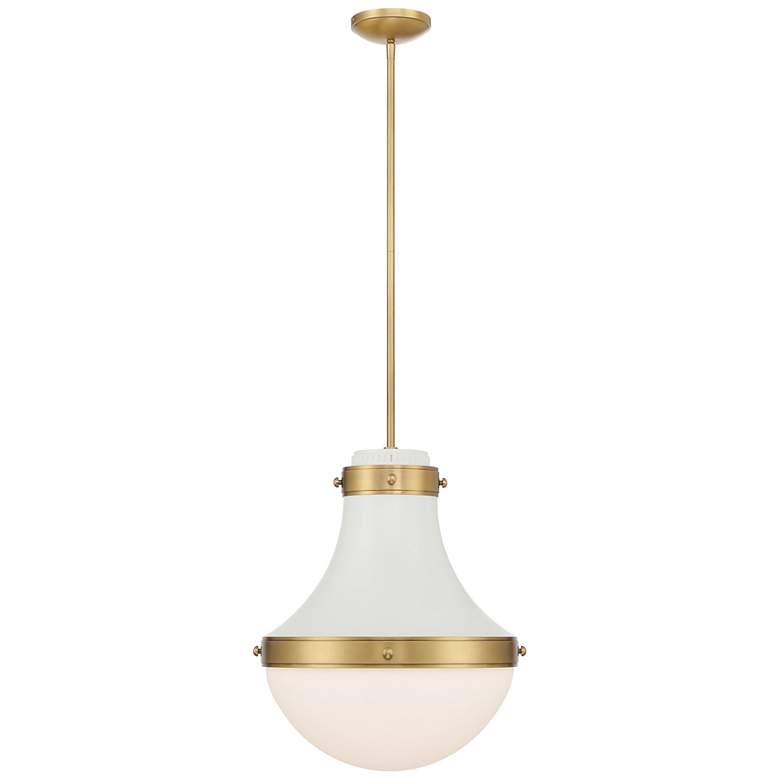 Image 3 Minka Lavery Purelight 1-Light 16.25-in Brass and Cream Pending Lighting more views