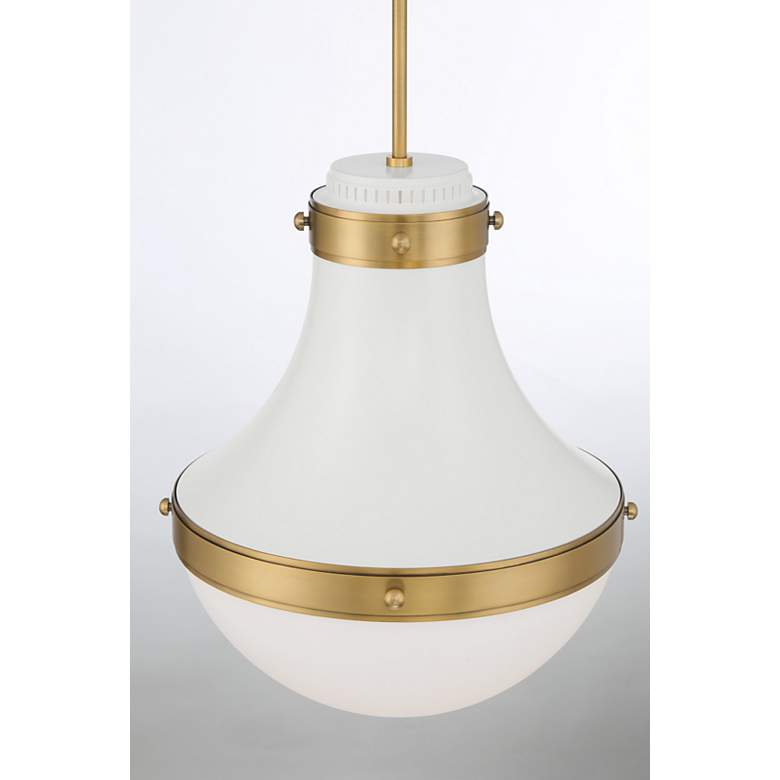 Image 5 Minka Lavery Purelight 1-Light 16.25-in Brass and Cream Pending Lighting more views