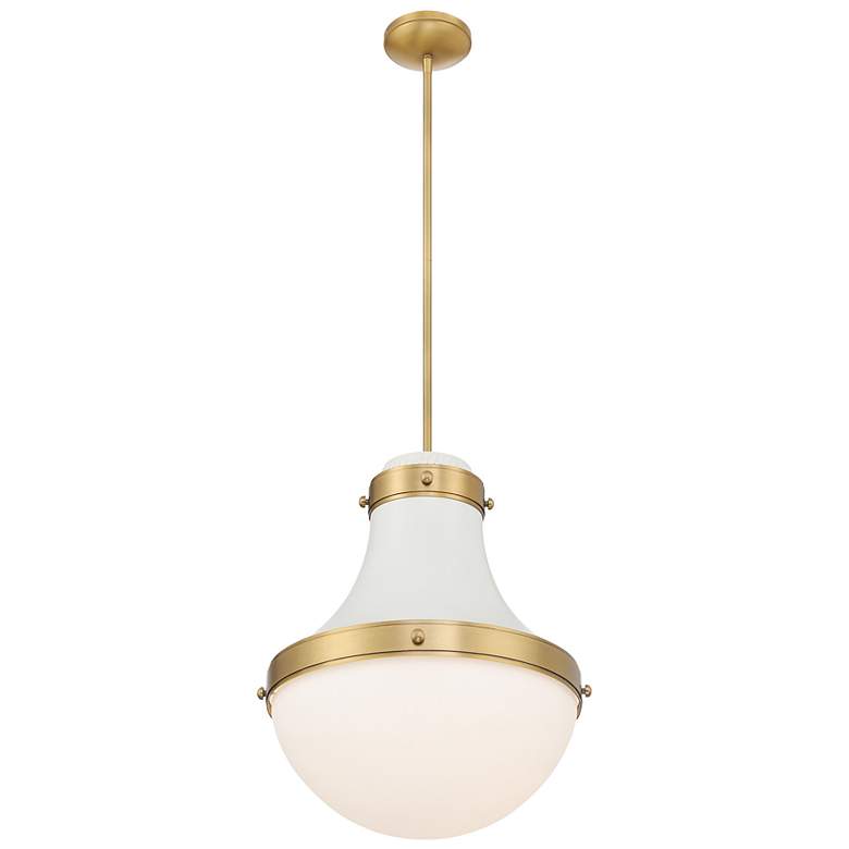 Image 6 Minka Lavery Purelight 1-Light 16.25-in Brass and Cream Pending Lighting more views